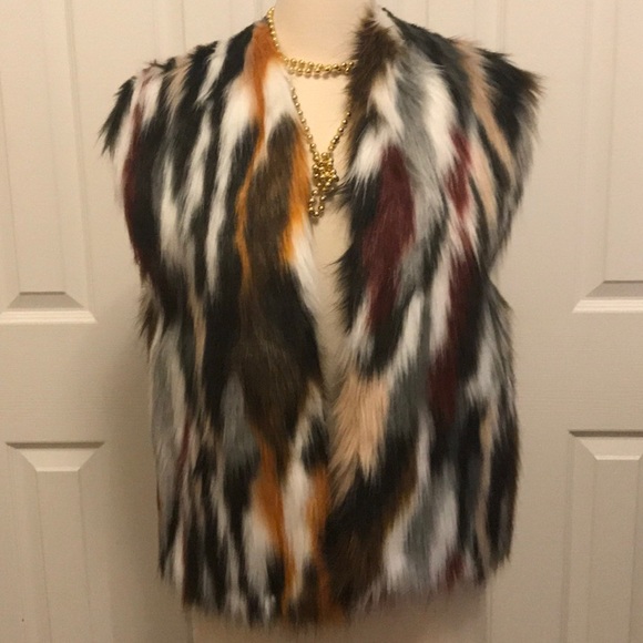 Anthropologie Vivid Faux Fur Vest - Picture 2 of 5